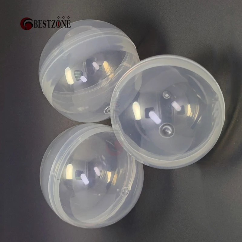 20Pcs/Lot 75MM Diameter Transparent Plastic PP Capsules Toy Balls Round Empty Shell Container For Vending Machine Nice