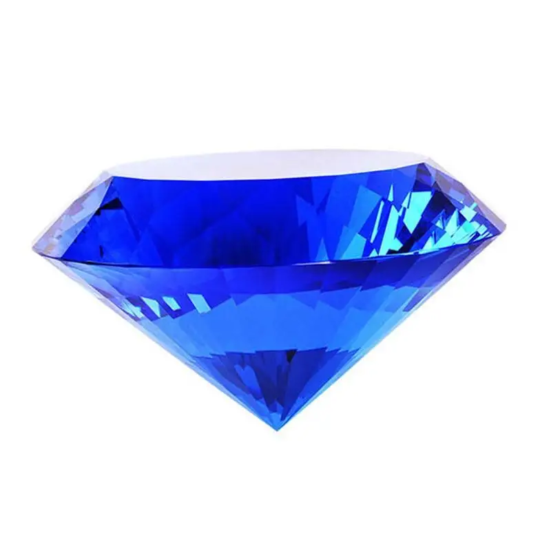 6cm,8cm 10cm Blue Crystal Glass Diamond Decoration Jewel Paperweight,Gift Decoration Idea For Christmas, Thanksgiving Birthday