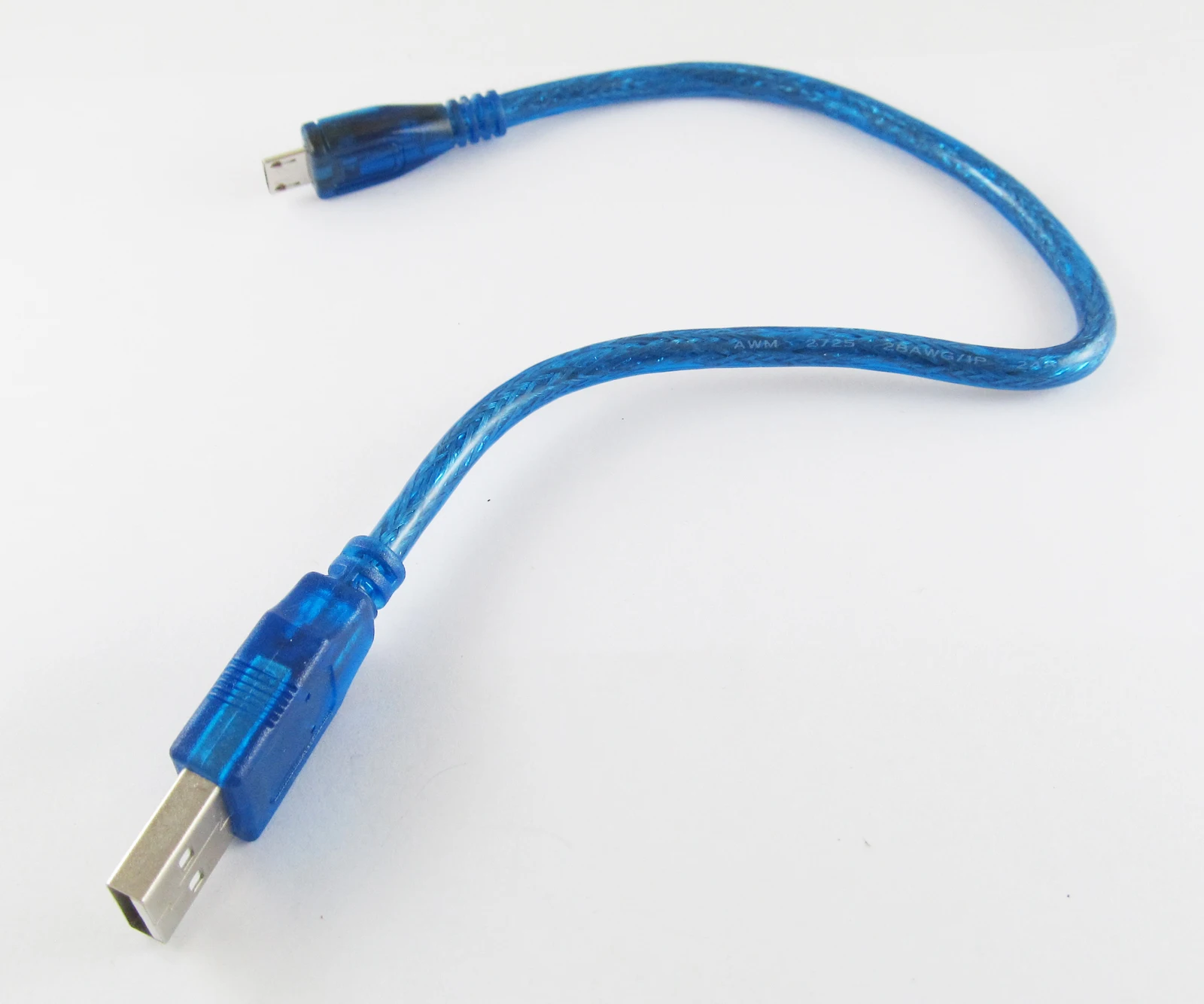 1pc 30cm/1ft USB 2.0 Type A Male to Micro B 5pin Male Convert DATA Cable Universal