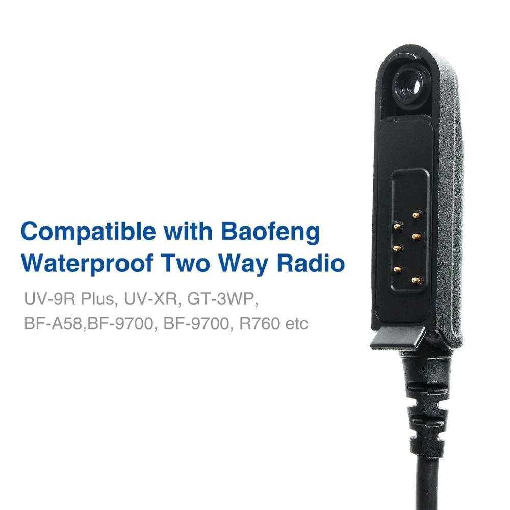 Baofeng-altavoz impermeable con micrófono, walkie-talkie, Radio bidireccional, para BaoFeng UV-9R Plus, UV-XR, UV-9R Pro, GT-3WP