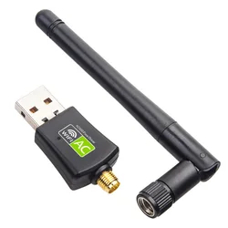 Wifi adaptörü AC600 ücretsiz sürücü kablosuz Usb adaptörü 5ghz /2.4ghz Dual Band Usb Dongle 2dBi harici antenler Windows için MAC OS