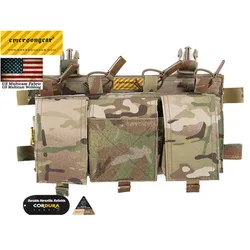 Emersongear MF Style Quad 5.56 Compatible Placard Magazine Bag Multicam Mag Pouch For Airsoft Tactical Chest Rig Vest