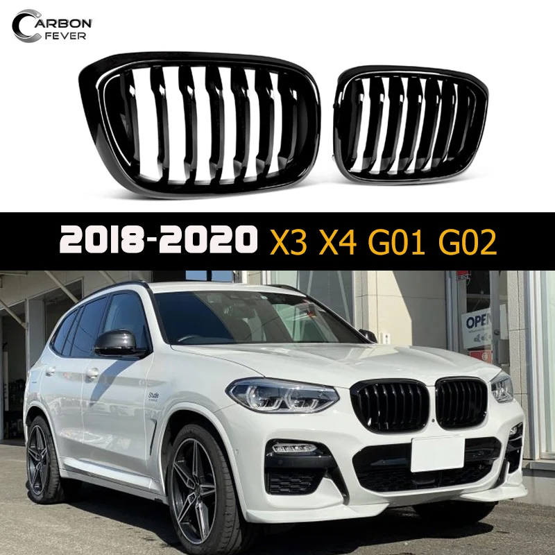 

Front Kidney Grill For BMW X3 G01 G08 X4 G02 2018-2021Pre-lci ABS Gloss Black M-tri Color Racing Grills Replacement Car Styling