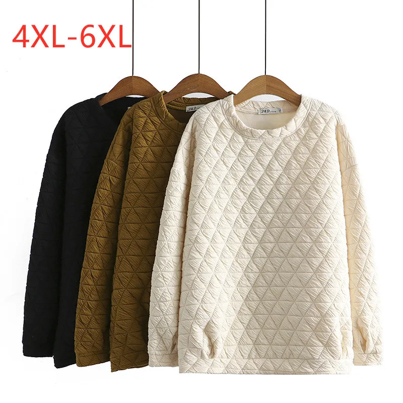 

Large size women's new autumn and winter thin loose thickened Plus Size cotton warm sweater