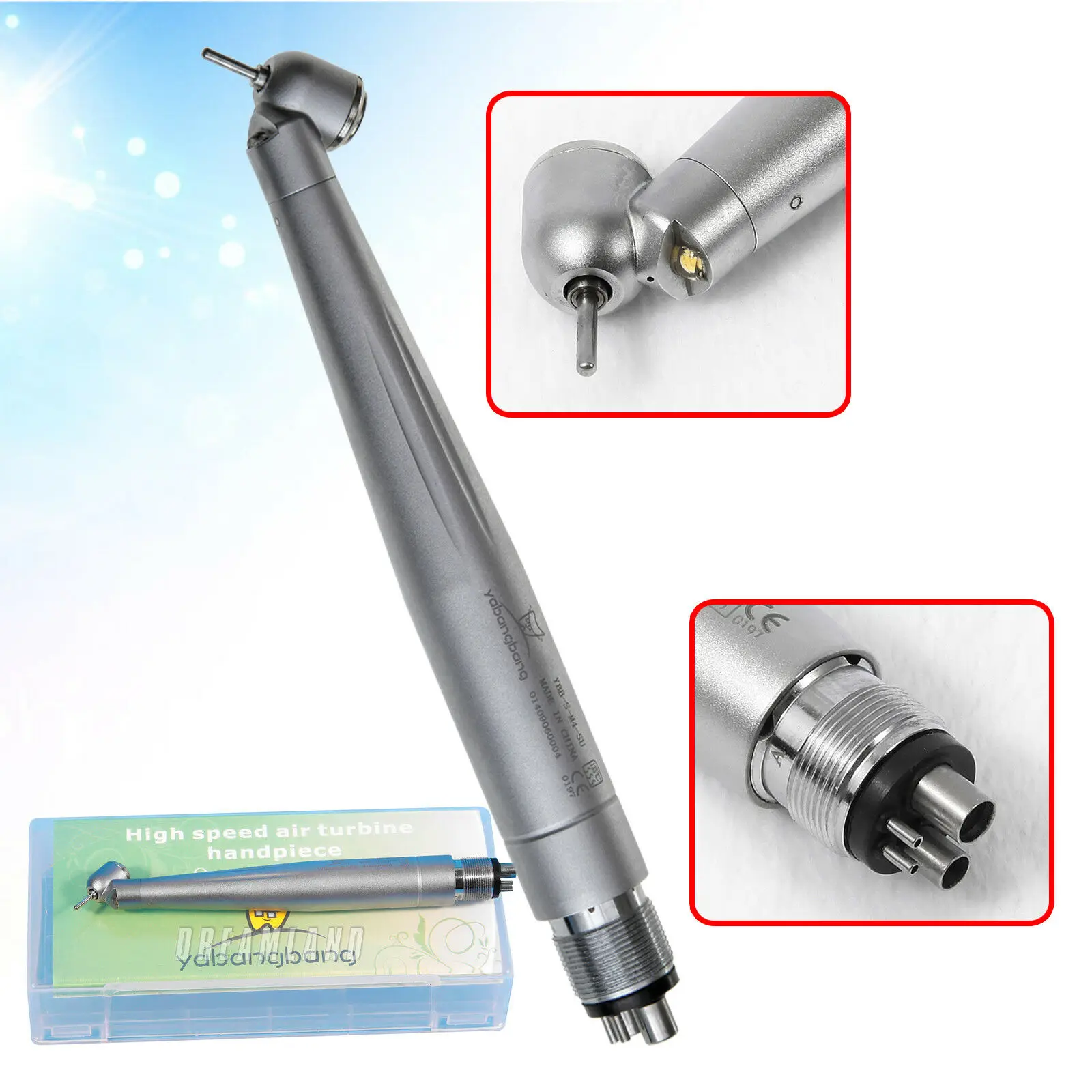 Kavo 45องศาทันตกรรมความเร็วสูง (LED) handpiece Push Turbine Fit NSK 4รู Quick Coupler วัสดุทันตกรรมเครื่องมือ