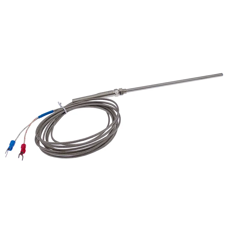 150mm probe type thermocouple K type thermocouple sensor stainless steel thermocouple 1m 2m 3m 4m 5m cable  0-400℃