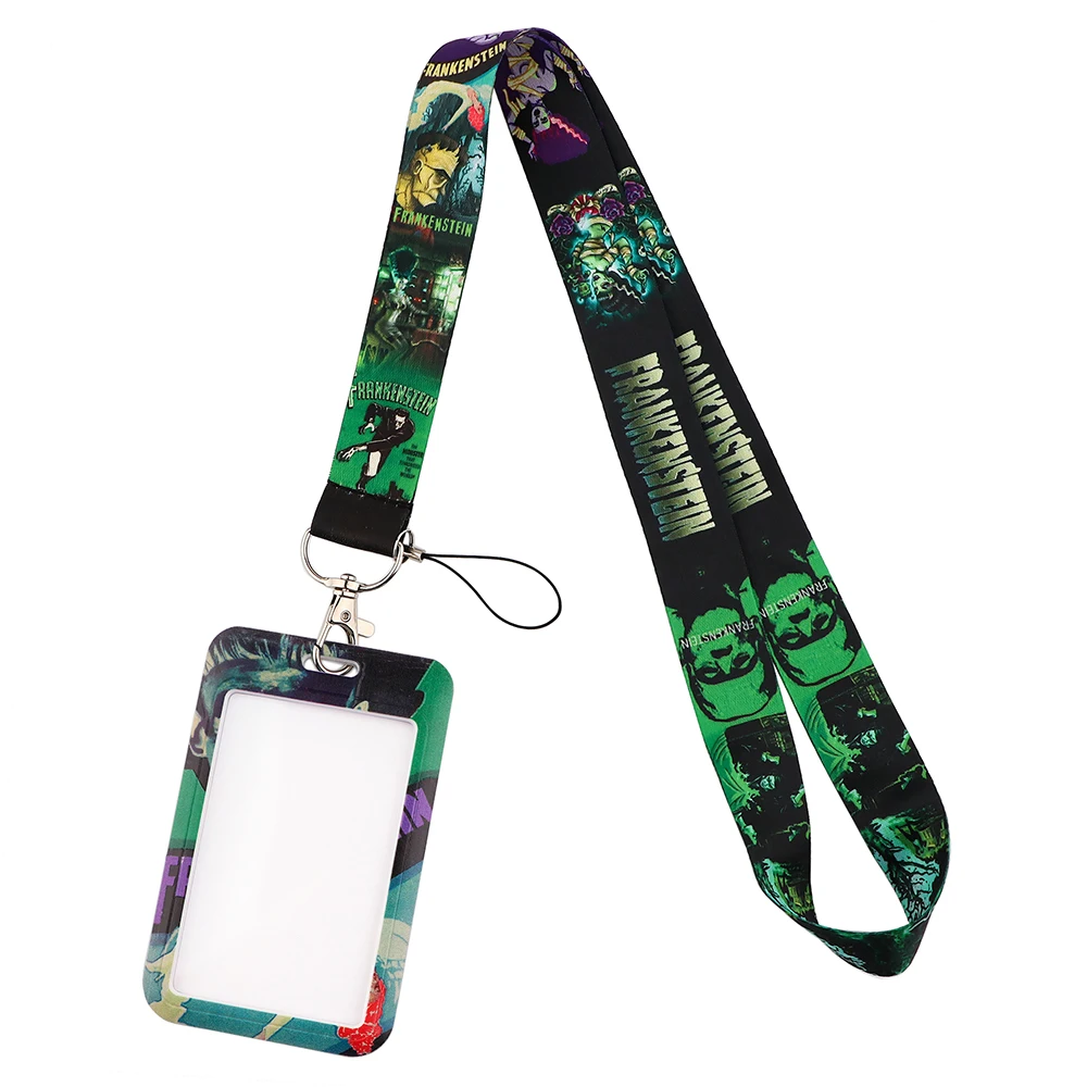 YL1089 بالجملة فرانكنشتاين شارة حامل بطاقة الهوية مفتاح غطاء اسهم الهاتف المحمول حبل الرقبة الأشرطة المفاتيح اكسسوارات هدايا #1