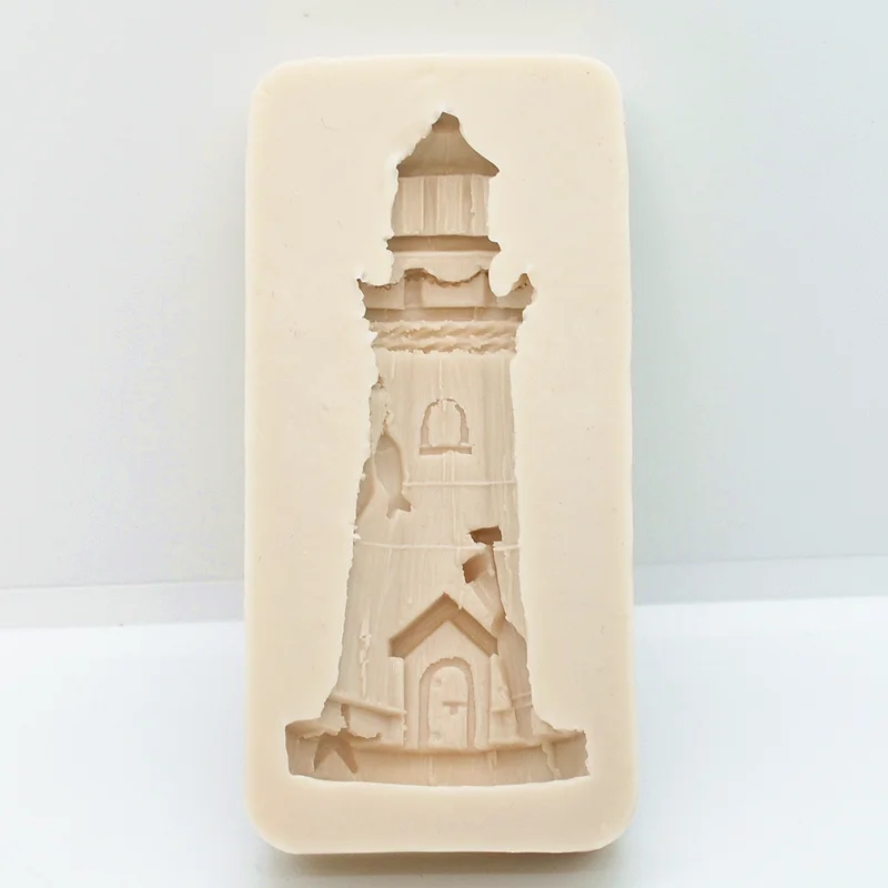 Tower Silicone Mold Lighthouse Cake Chocolate Dessert Lace Decoration DIY Pastry Fondant Moulds Resin Kitchen Tool For Baking