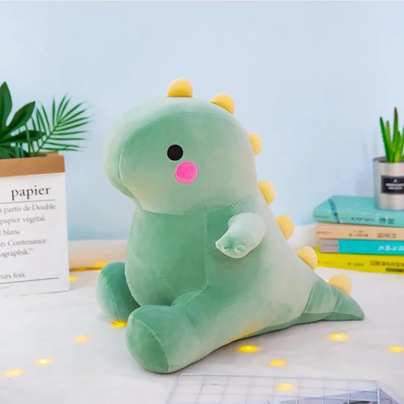 2021  Super Soft Lovely Dinosaur Plush Toy Doll Cartoon Stuffed Animal Dino Kids Hug Sleep Pillow Home Decor