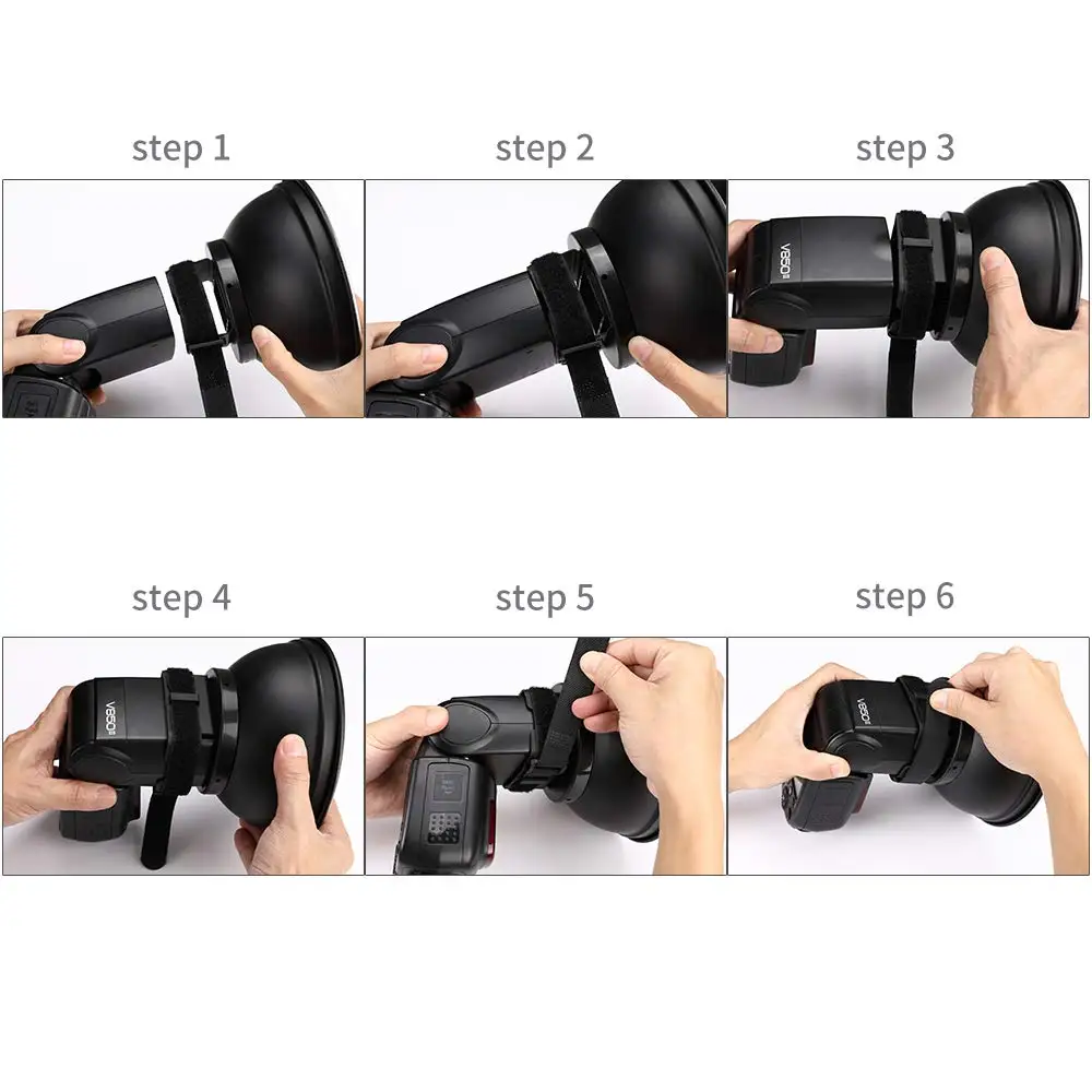 Kit de fotografia para Godox Flash, Universal Beauty Dish com Honeycomb, difusor de pano macio, refletor padrão, 6 in