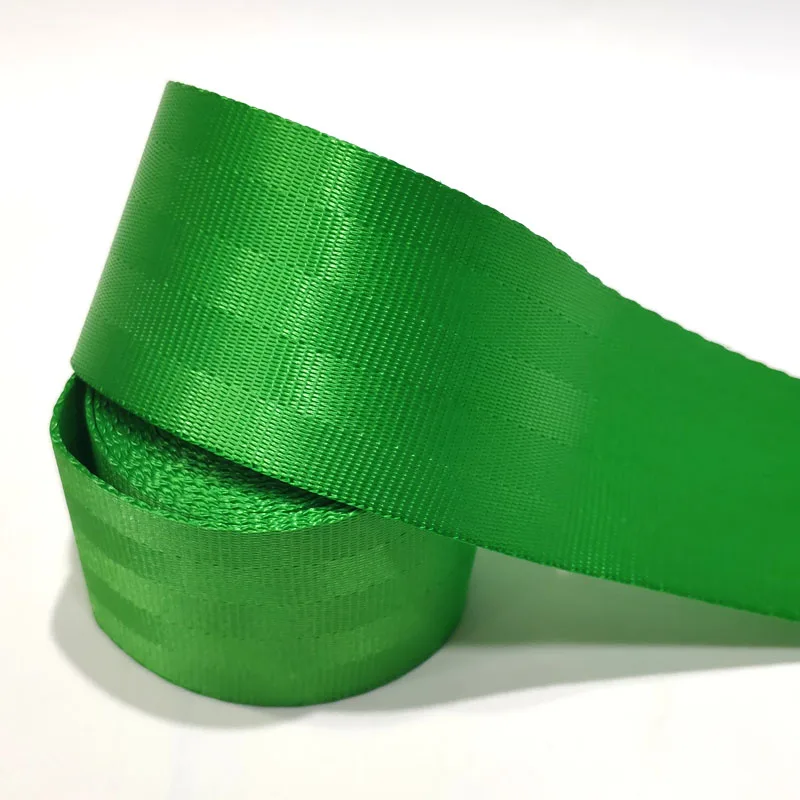 

High Quality Emerald Green Color 47mm Car Seatbelt Polyester Safety Belt Webbing Tape