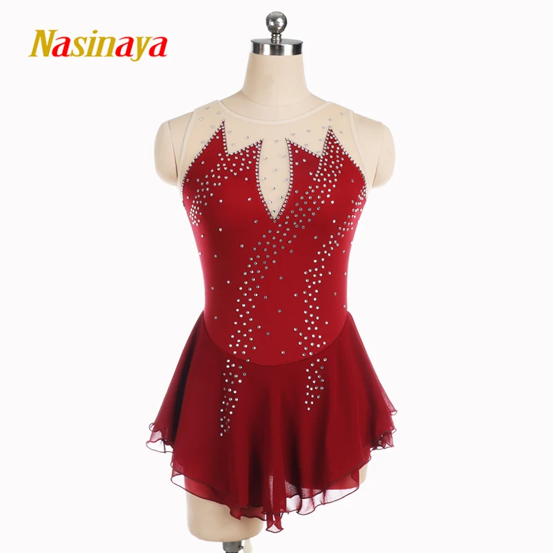 Women\'s and Children\'s Nasinaya Figure Skating Competition Training Dress Patinaje Rhythmic Gymnastics Performance Dress 378