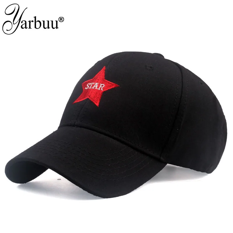 

[YARBUU] New fashion brand star Embroidered Baseball Cap unisex hat for men and women Snapback Caps Letter STAR Cap Casquette