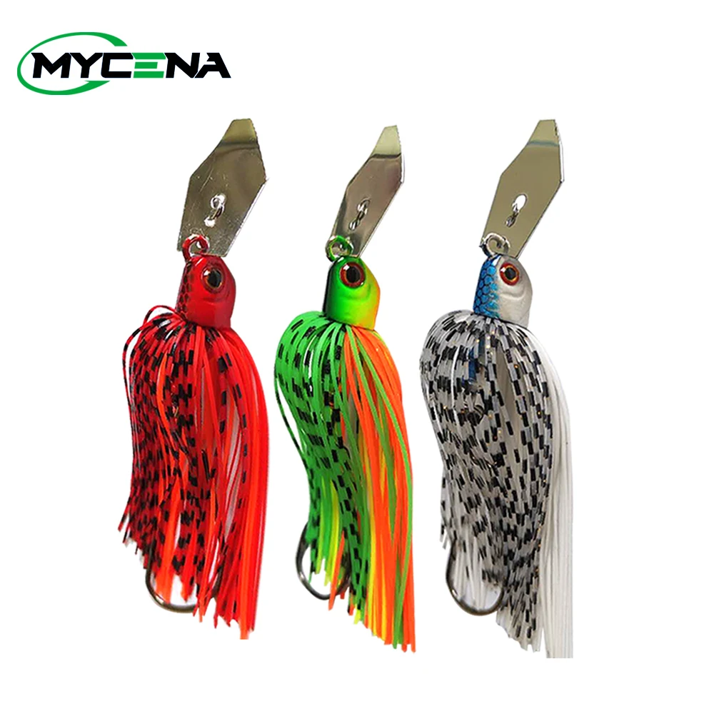 JonStar 2pcs/lot 13g/16g/19g Fishing chatter bait spinner Spin fishing lure Buzzbait chatterbait  for bass pike walleye fishing