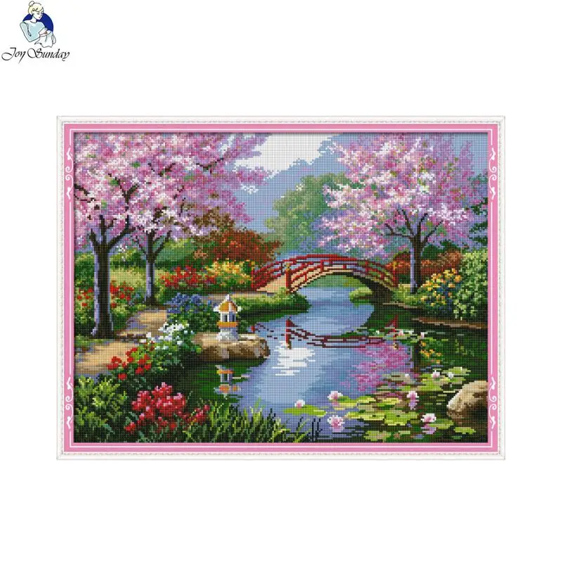 5D diamond embroidery beautiful park scenery pattern round square diamond set mosaic home decoration embroidery pattern handmade