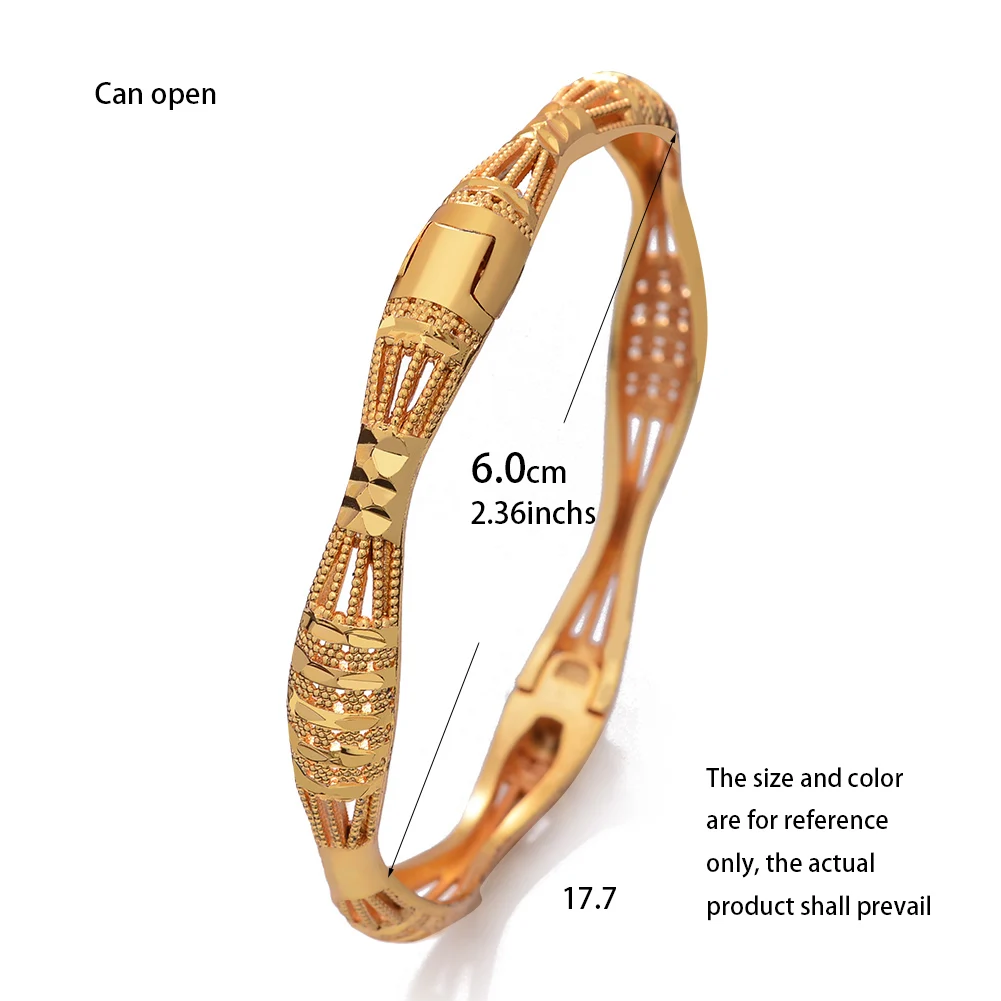 4pcs/Lot Bangles For Women Dubai Bangles&Bracelet Ethiopian  African Wedding  Jewelry Arab Middle East Can Open