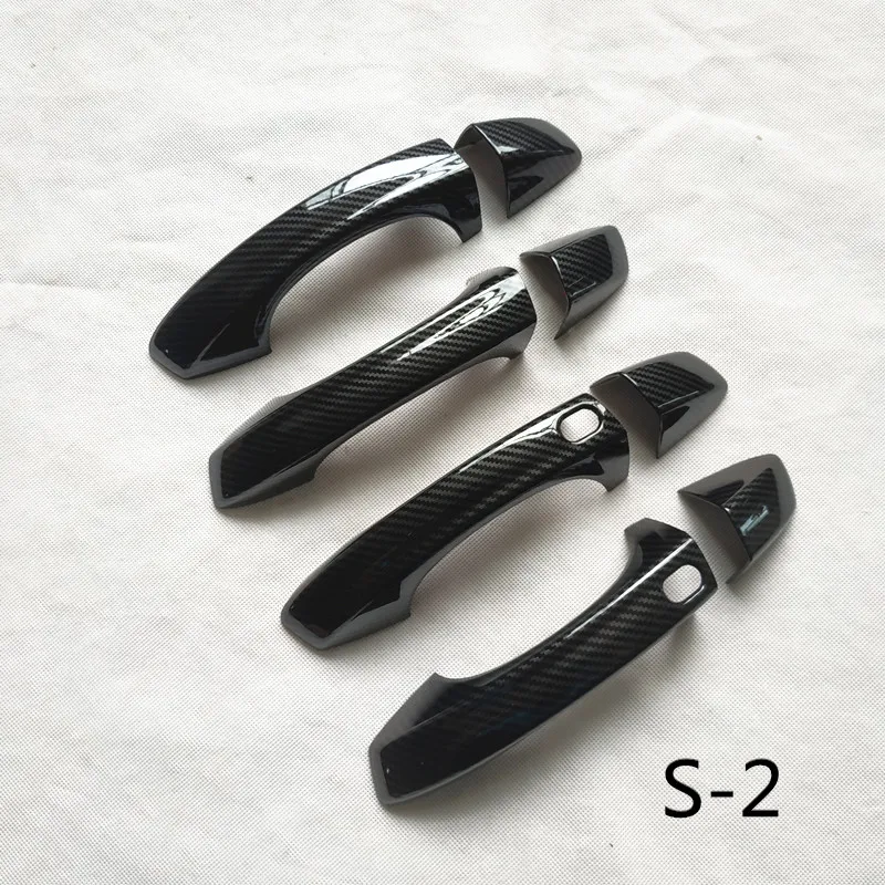 Suitable For Volkswagen VW Touareg CR MK3 2019 Accessories Door Handle Cover trim plastic Imitation carbon fiber