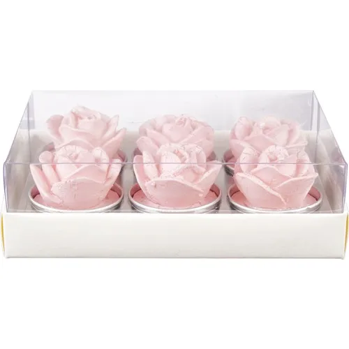 Euro Flora Rose Candle Tealıght 4 X4 Cm 6'lı Package