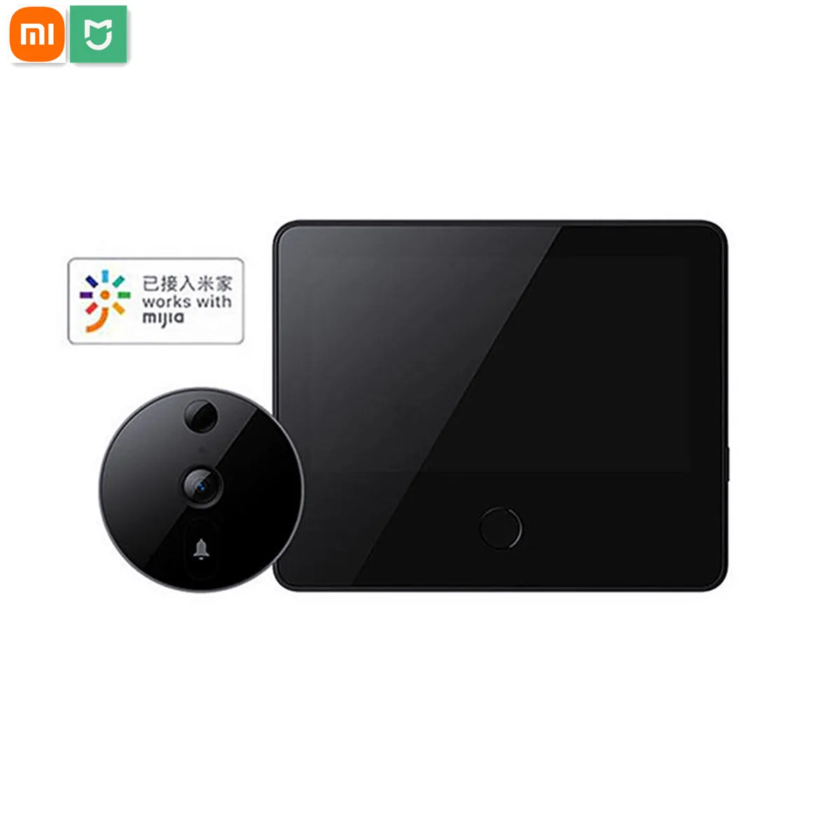 Xiaomi Mijia Xiaobai Smart Cat\'s Eye Camera Doorbell Night Vision Detector AI Detection Liquid Crystal Display For Mi Smart Home