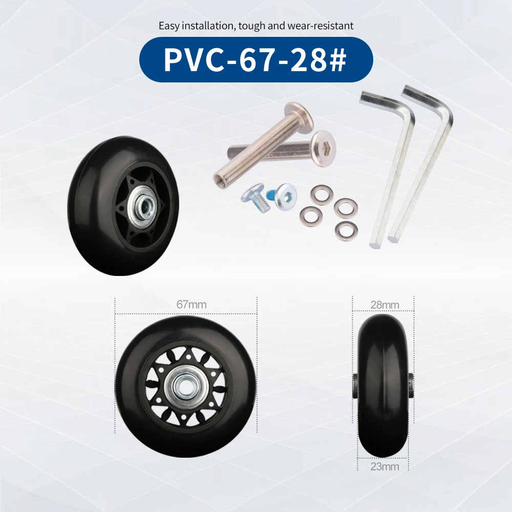 TANGYIPIN PVC-67-28 Koffer universal rad trolley passwort box zubehör reparatur gepäck ersetzen praktische einzelnen rad