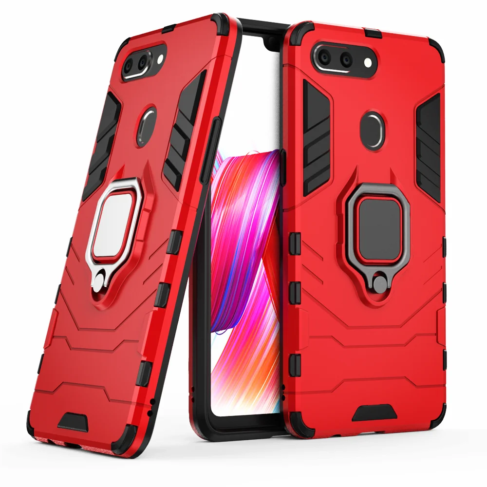 for OPPO R15 Case Magnetic Car Shockproof Ring Armor Phone Back Cover for OPPO R15 Dream Version OPPOR15 Pro Coque Funda