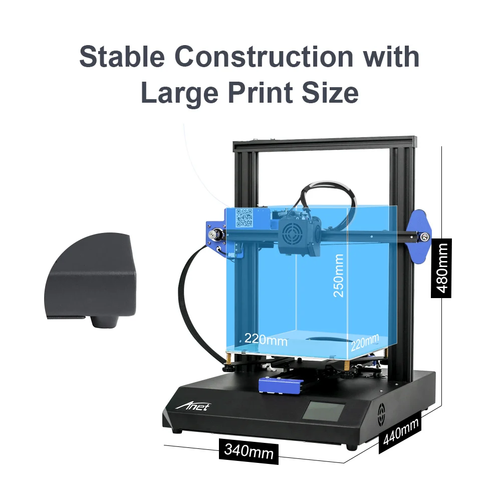Anet ET4X ET4X-R Integrated All Metal Frame FDM 3D Printer DIY Kit Easy Assembly Heating Fast Resume Printing Impresora 3D