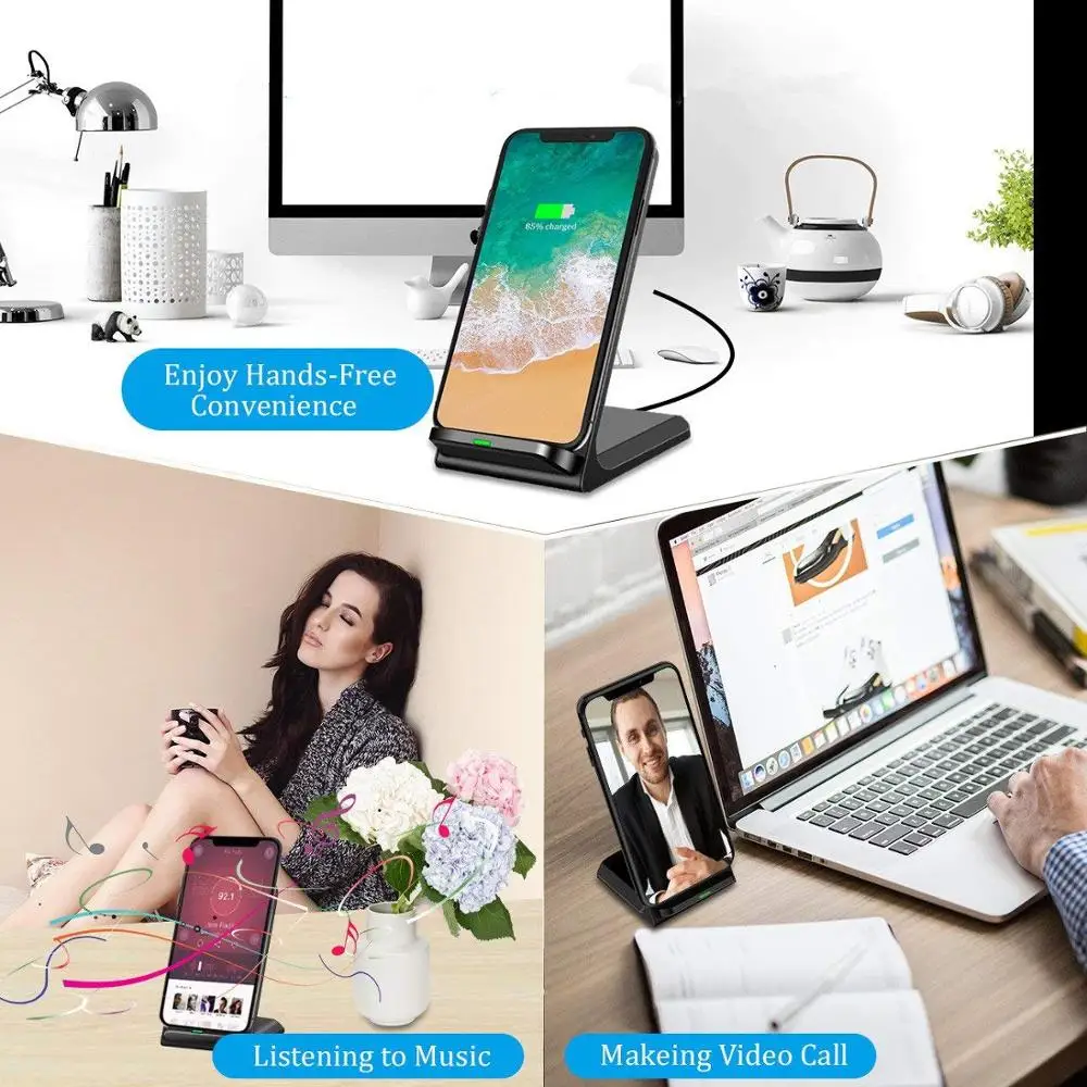 FDGAO 30W Wireless Charger For iPhone 15 14 13 12 Pro Max 11 XS XR X 8 Samsung S23 S22 Type USB C Induction Fast Charging Stand