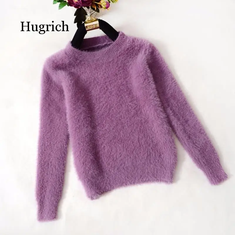 Sweater Fur Korean Cashmere Women Pull Femme Winter Warm Sweaters Mohair Clothes 2020 Jumper Christmas Pull