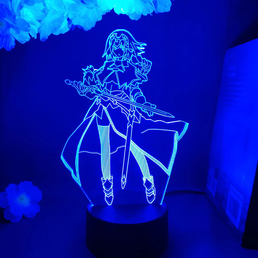 Arturia Pendragon Saber Anime Lamp Fate Stay Night Christmas Indoor Holiday Lighting Decoration Manga Figure Light Gadgets