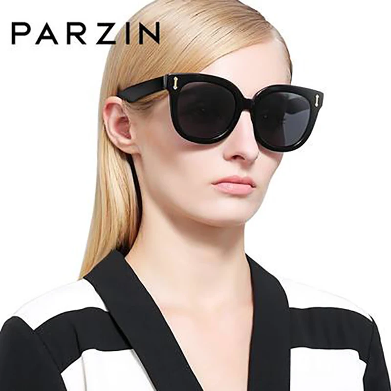 

PARZIN Polarized Designer Sunglasses Women Men Retro Vintage Oversized Round Acetate Frame Driving Sun Glasses Gafas De Sol 9667