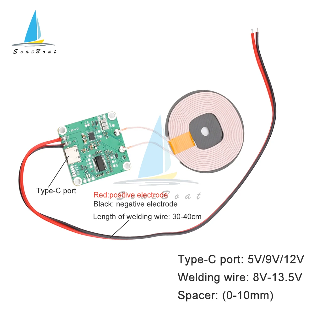 5V/9V/12V 20W Type-C USB For Qi Fast Charging Wireless Charger Module Transmitter Circuit Board Coil Receiver Charger Module