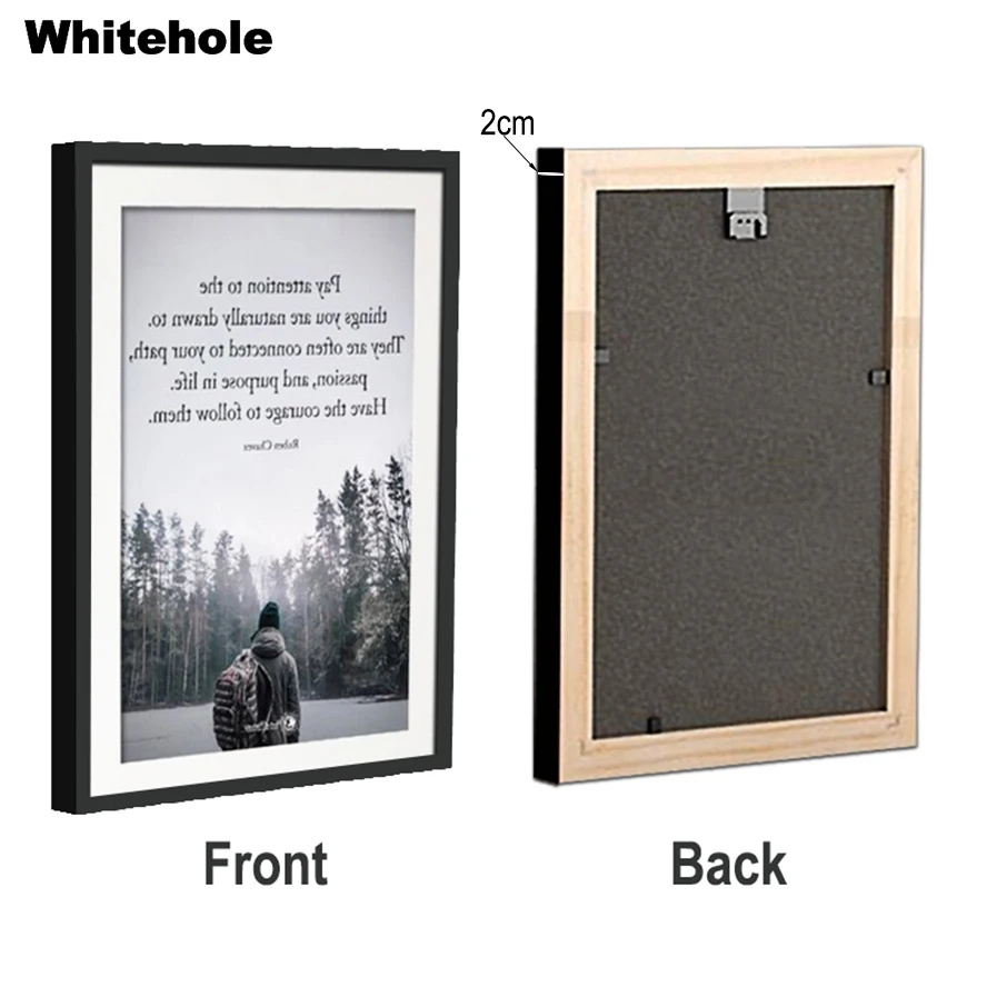 Nature Wooden Classic Photo Picture Frame A4 A3 Black White Coffee Wood Color Certificate Frame Poster Pictures Frame for Wall