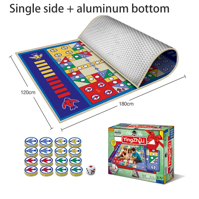 Foldable Flying Chess Crawling Mat Kids Carpet Ludo Portable Board Game Camping Travel Game Set Family And Party Games Toy Chess