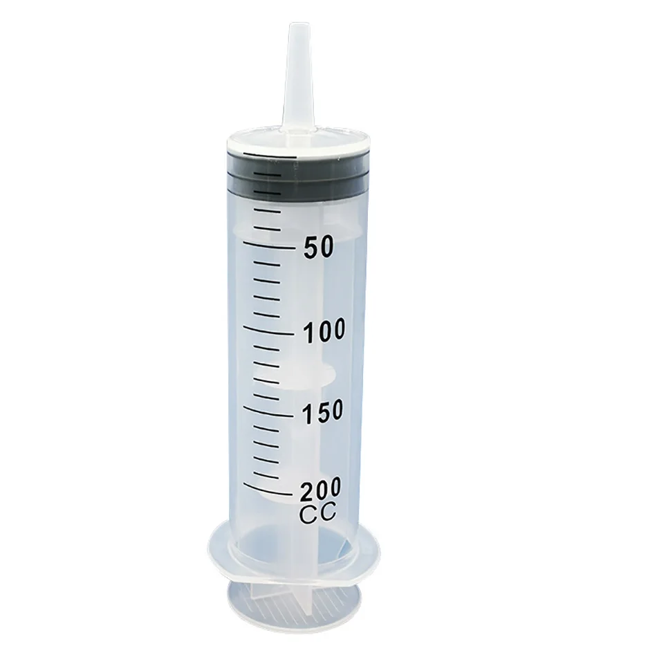 100 150 500ml Transparent Straight Mouth Syringe  Clear Tip Cap Mixing Many Liquid Industrial Glue Tools