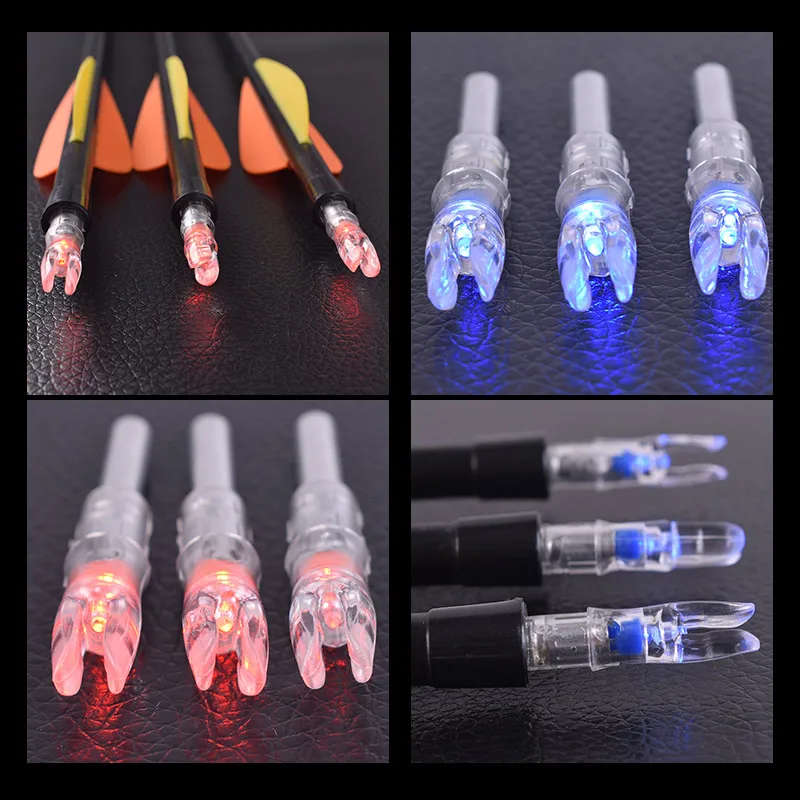 

Archery Arrow Shaft Automatically Lighted Bow String Activated LED Light Nock Compound Bow Nock, ID, 6.2mm, 3Pcs