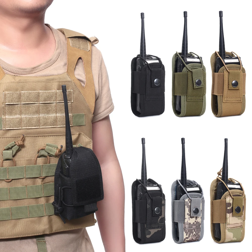 Outdoor Airsoft Tactical Molle Radio Pouch Walkie Talkie Wasit Bag Holder Pocket Bag Sport Shooting Hunting Magazine Mag Pouch