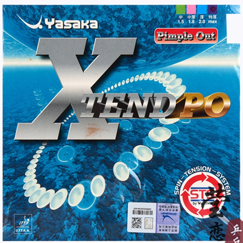 Yasaka-XTEND PO B34 Table Tennis Rubber, Pimples Out, Astringent, Racquet Sports