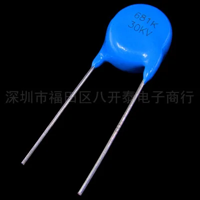 Original 1pcs/lot High voltage ceramic dielectric let ultrahigh pressure ceramic chip capacitor 681 30 kv In Stock