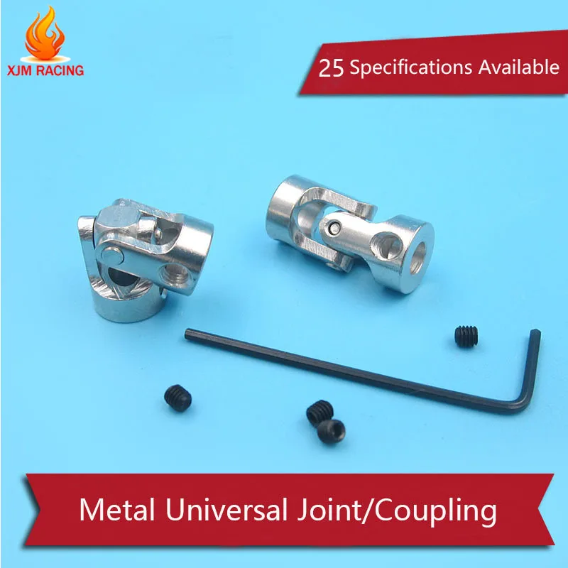 Rc Model Car Boat Universal Joint Metal Cardan Joint Gimbal Couplings 25 Size for 2*2mm/4*3.17mm/5*5mm/5*6mm/6*6mm/8*8mm/10*10mm