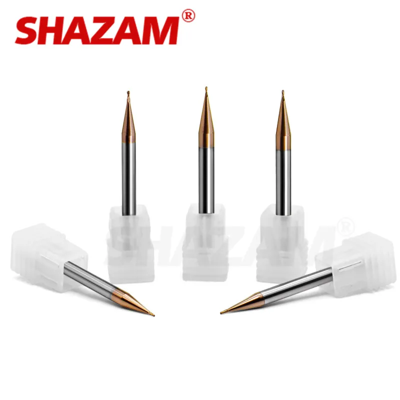 Tungsten Coated Steel Milling Cutter Small Diameter Ball Nose End Mills Alloy Diamete Carbide Machining Cutting Tools For Metal