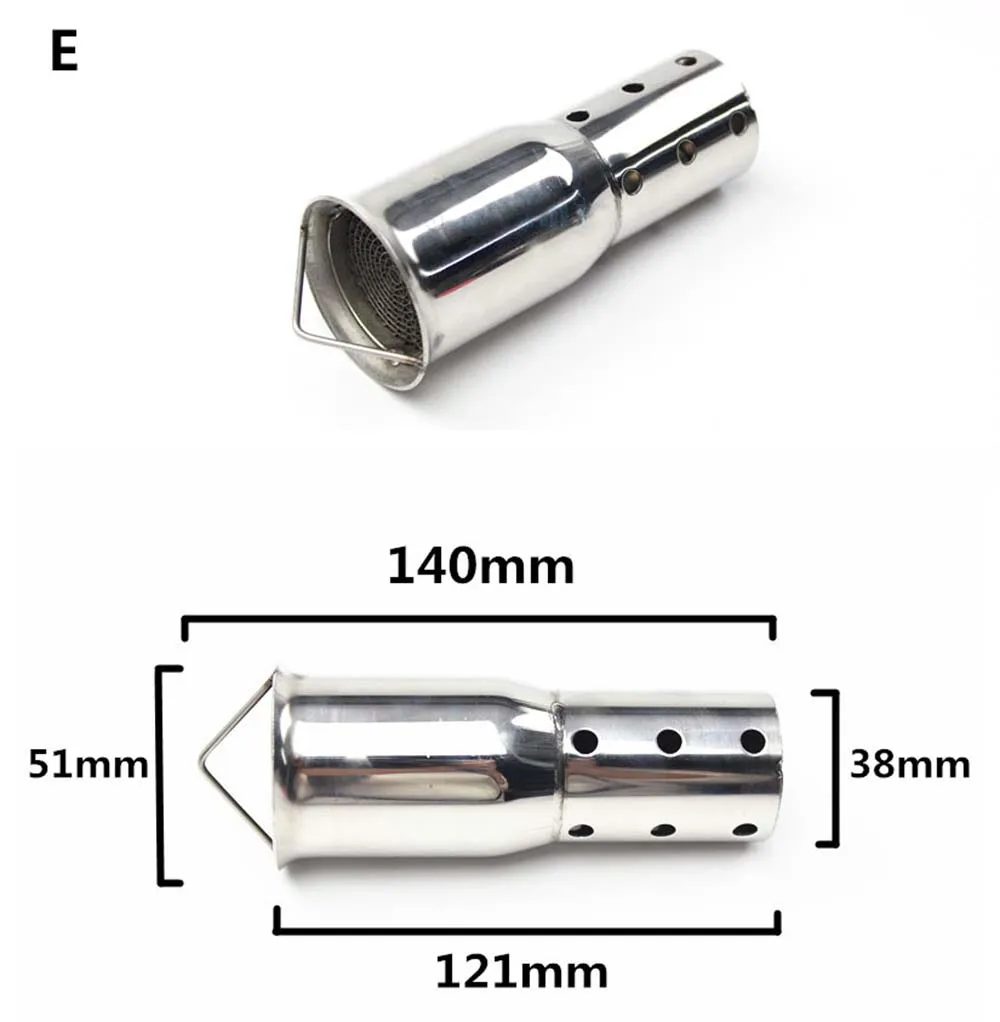 TKOSM Mới Tổng Đầu Đạn Nhét Xe Máy Xả Hút Có Thể Điều Chỉnh DB Sát Thủ Ống Hãm Thanh Tiếng Ồn Âm Thanh Eliminator Tắt Xe Đạp Đường Bộ