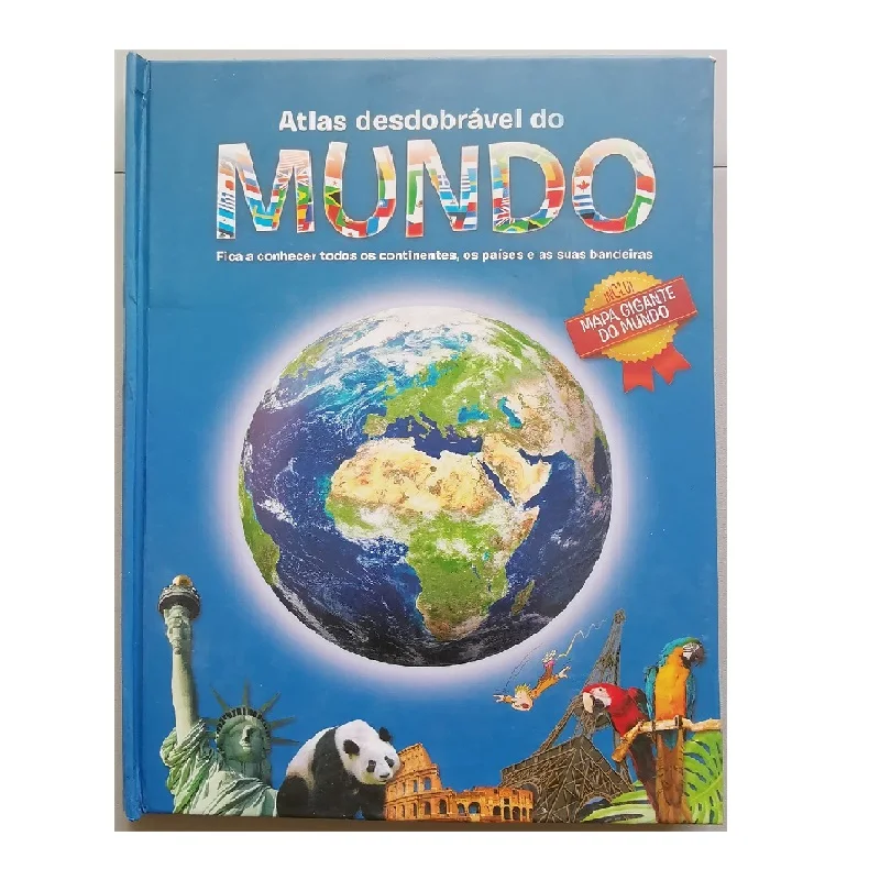 Parent Child Kids Portuguese Book Early Education Cute Picture World Geography Knowledge Hardcover Libros Book Age 8 up