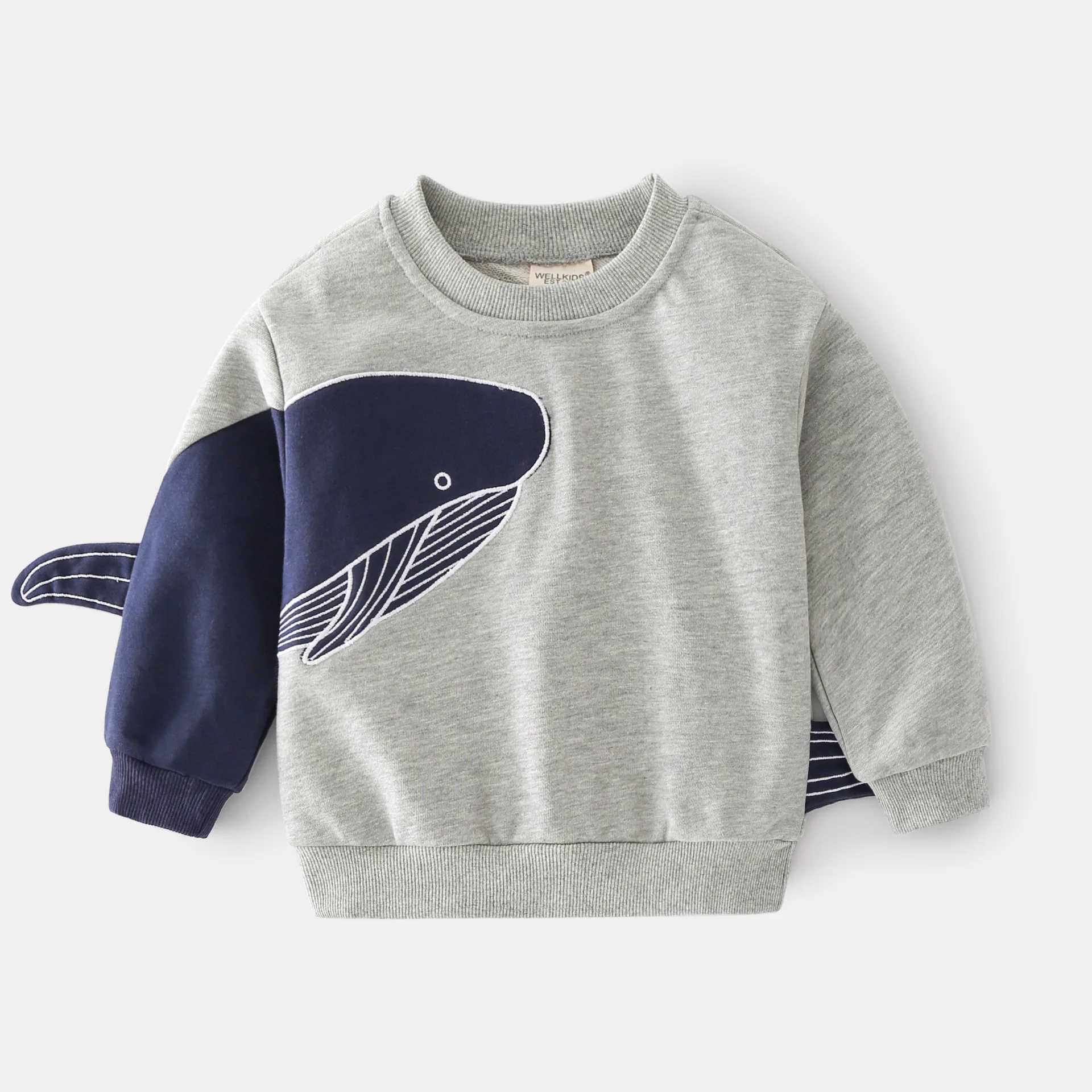 Whales Boys Sweatshirts Cotton Autumn Toddler T-shirt Long Sleeve Children Shirt Tops Kids Clothes image 4
