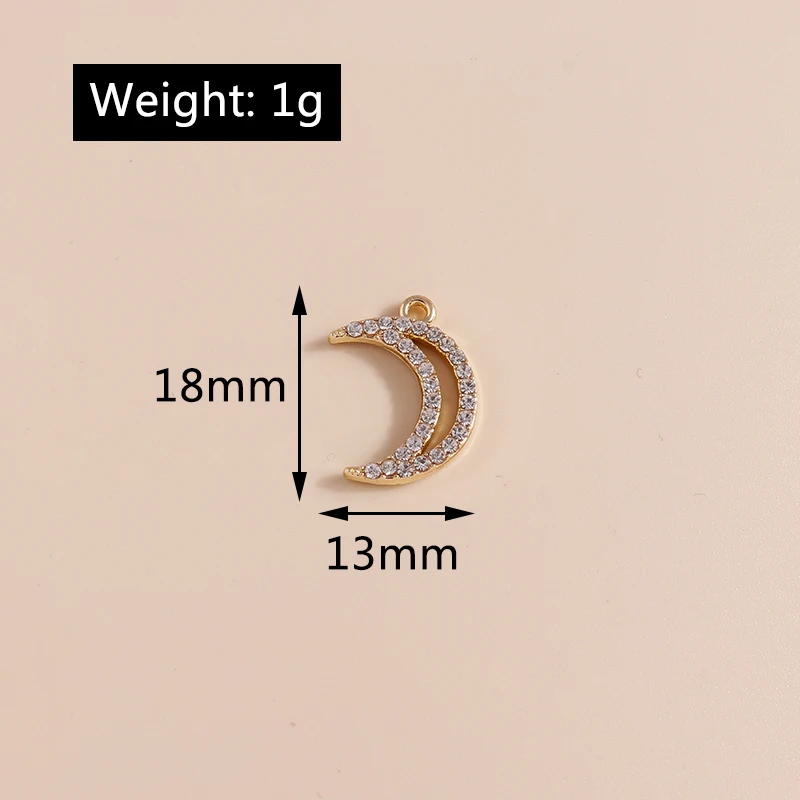 Leslie 5 stücke exquisite Perle Kristall Sonne Mond Sterne bezaubert Rakete Astronauten Anhänger für DIY Schmuck Herstellung Zubehör – Detail 24