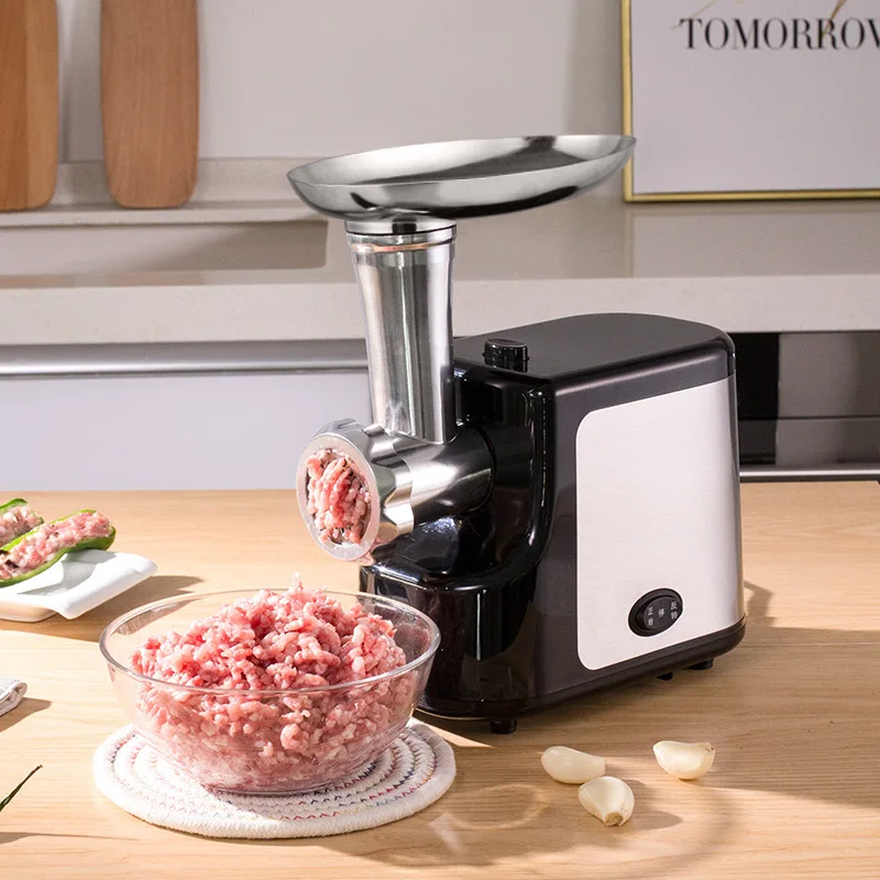 Stainless Steel Household Electric Meat Grinder Multifunctional Meat Grinder Mince Stuffing Kitchen Meat Grinder Machine Home