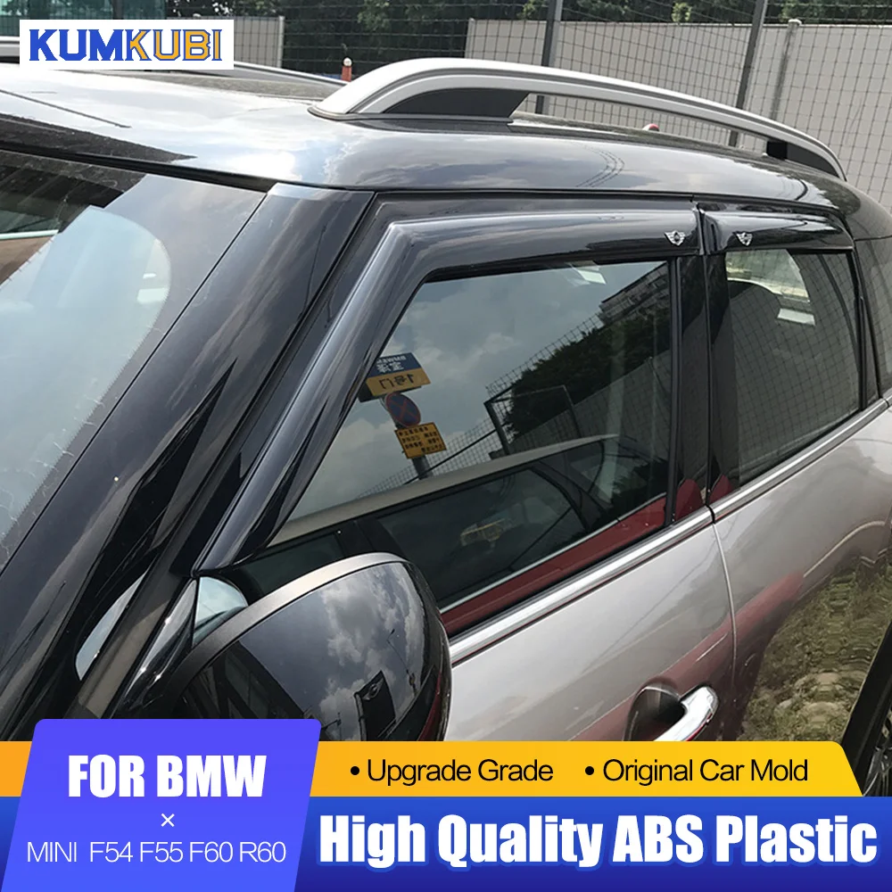 

Fit For BMW MINI Cooper F54 F55 F60 R60 ABS Plastic Window Visors Awnings Rain Sun Deflector Guard Vent Covers Car Accessories