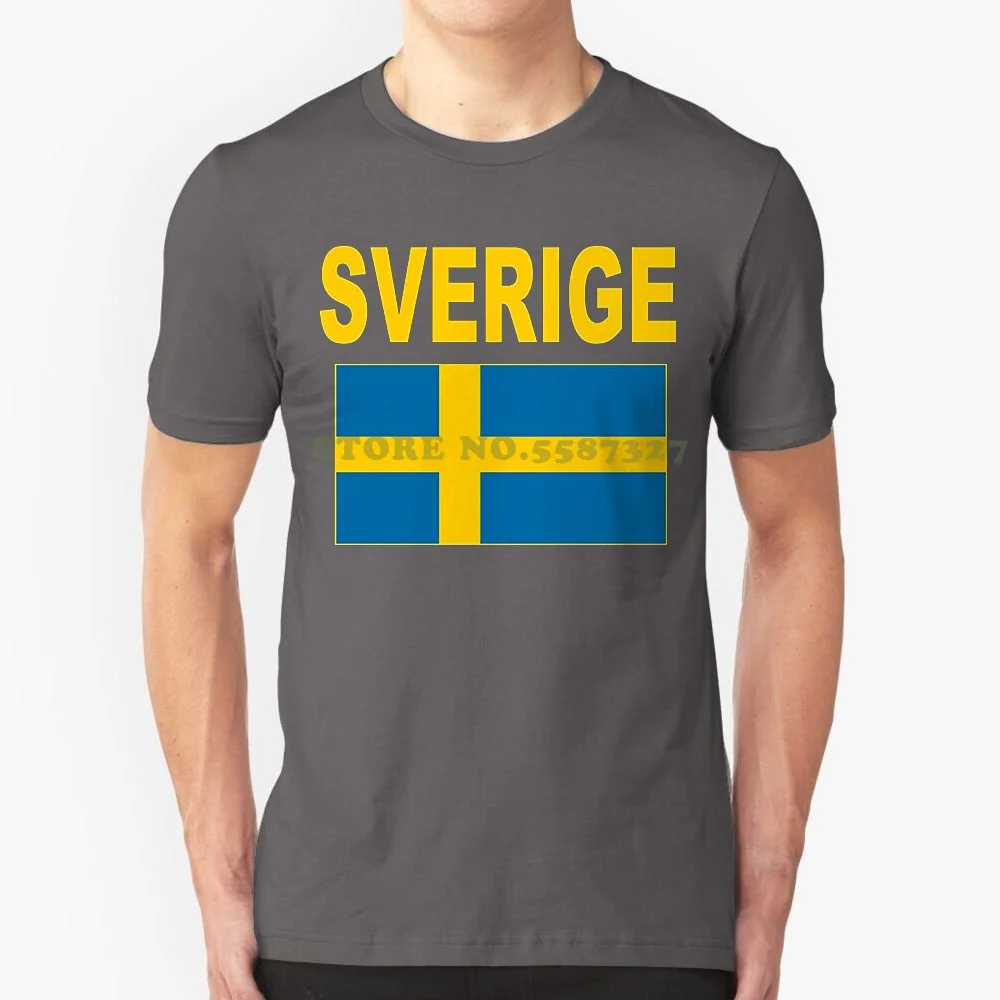 Mens T Shirts Fashion Sverige T Shirt Flag Cool Sweden Swedish Shirt Gift Top Tee