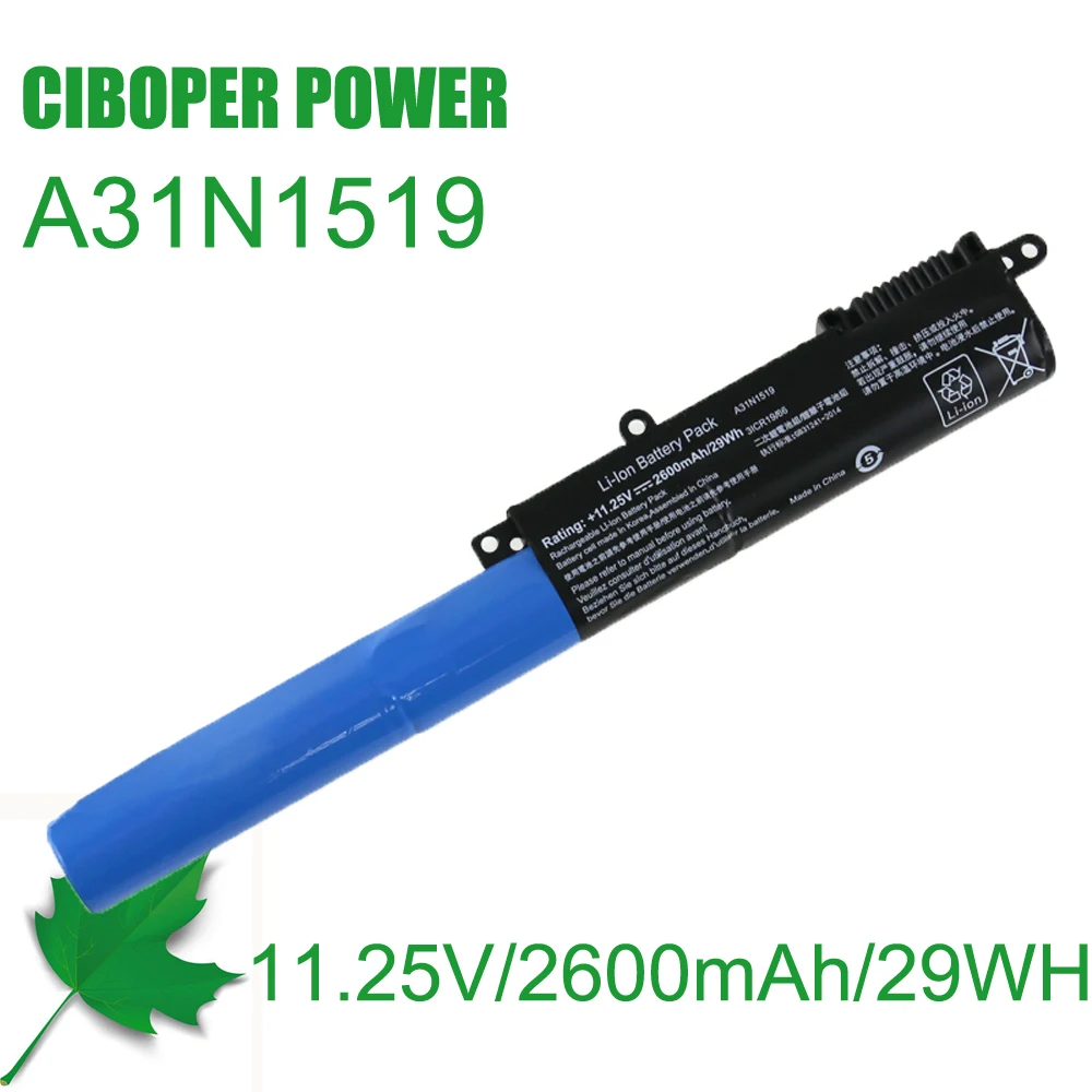 CP Laptop Battery A31N1519 29WH 11.25V for X540 X540L X540LA X540LJ X540S X540SA X540SC X540YA A540 A540LA F540SC R540S R540SA