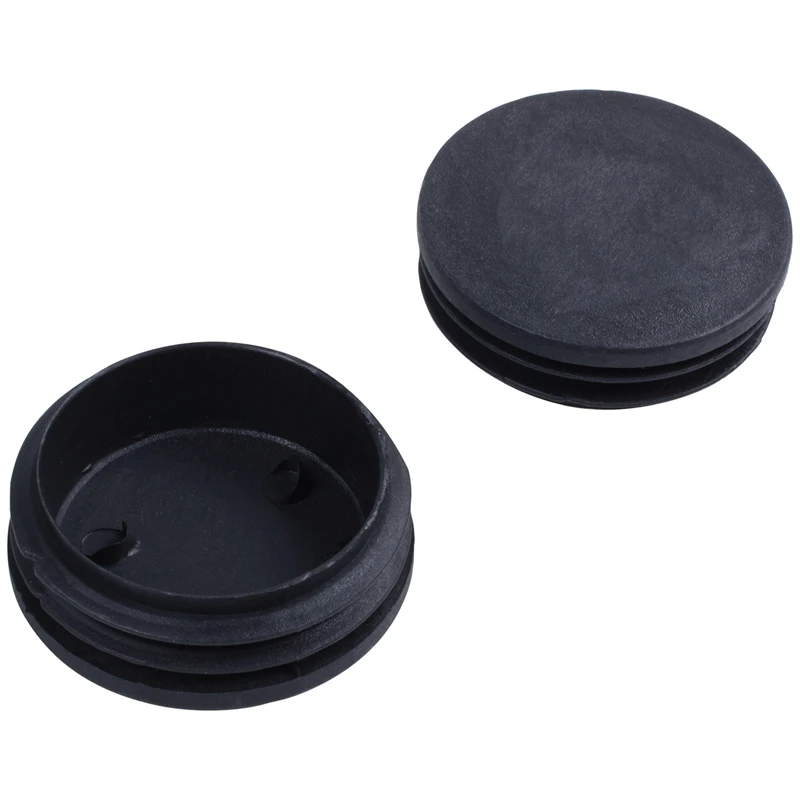 Blanking End Round Tube Inserts Cap Cover 50mm Dia Black 12 Pcs