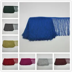 1 yard/lot 15CM Long Polyester Fringe Trim African Tassel Ribbon Lace Accessory Sew Latin Dress Garment Curtain DIY Accessories